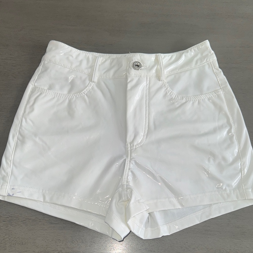 SHEIN High Waist White Shorts